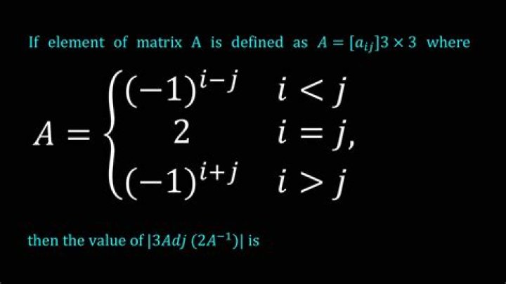$A = (a_{ij})$ in the matrix definition