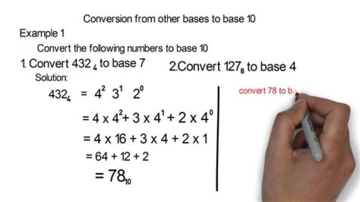 Base 16 to base 10 number conversion