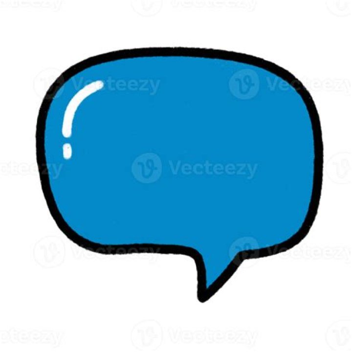 Blue Speech Bubble on Portrait