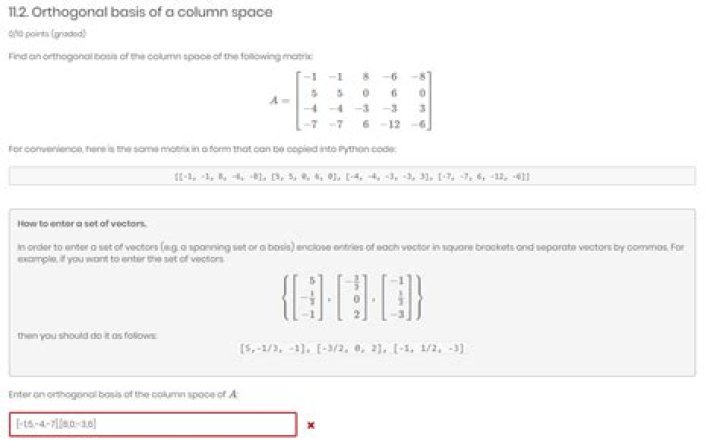 calculate basis for the orthogonal column space [duplicate]