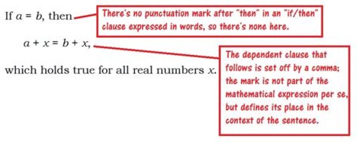 Comma after equation