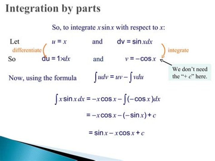Constants of integration in integration by parts