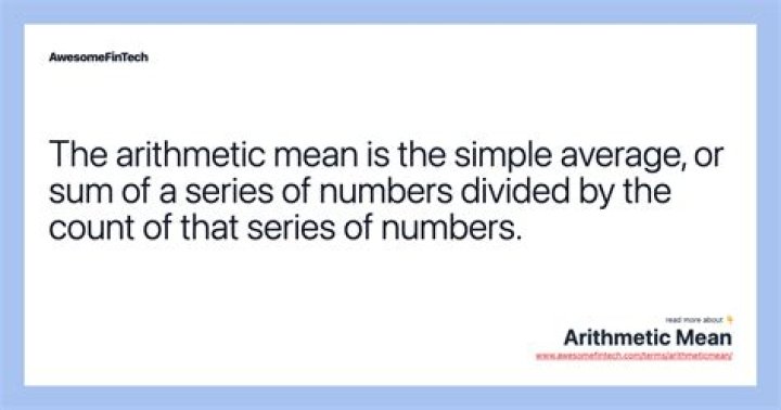 Definition of Arithmetic Mean
