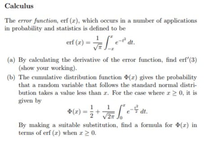 derivative of error function