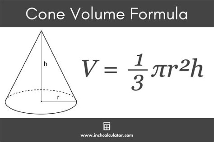 Derive formula for volume of liquid in a cone