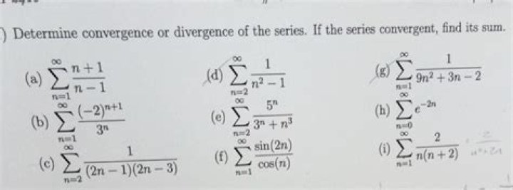 Determine convergence or divergence of the series