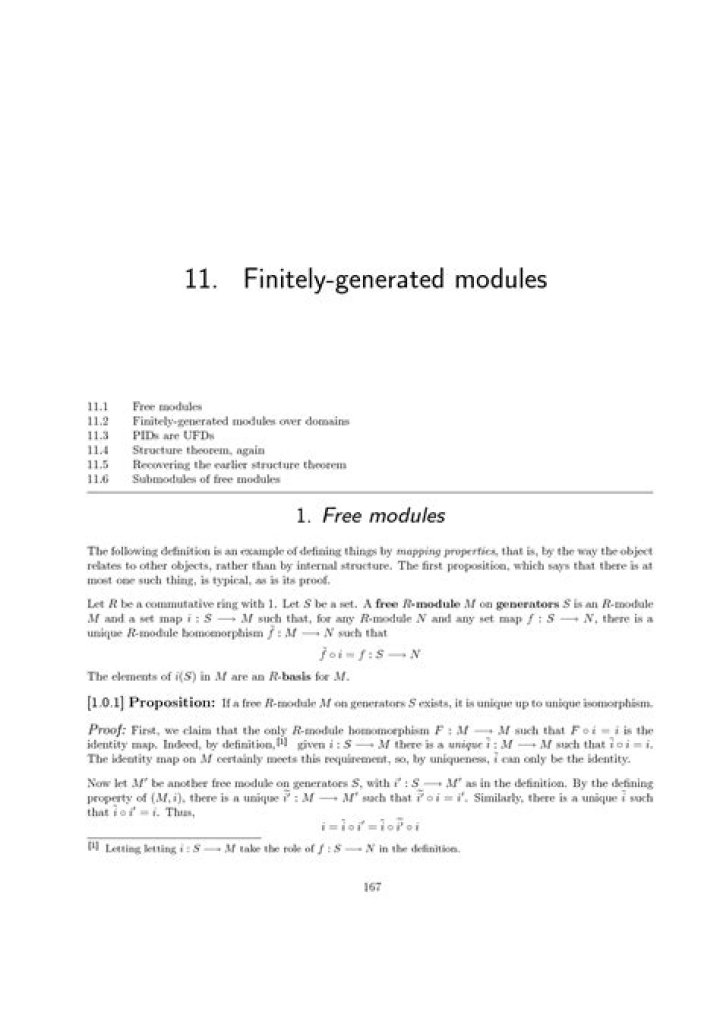 Difference between free and finitely generated modules