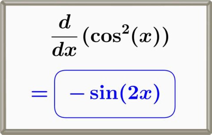 Differentiating cosine squared of x