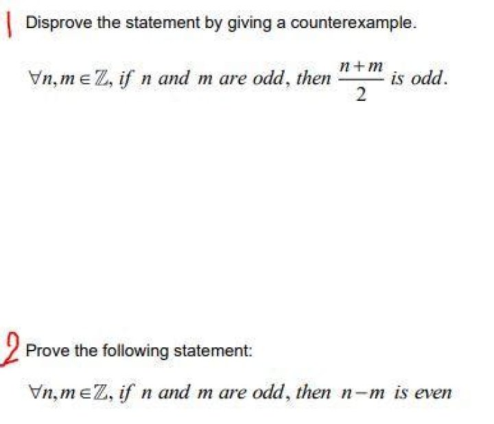 Disprove the statement by giving a counterexample.