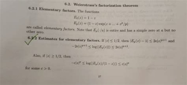 Elementary factors in the Weierstrass Factorization Theorem