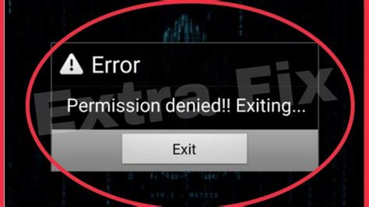 Execution error--Permission denied