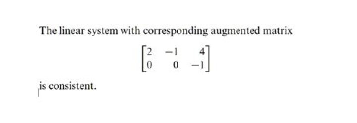 Find a consistent Linear system for g ,h and k?