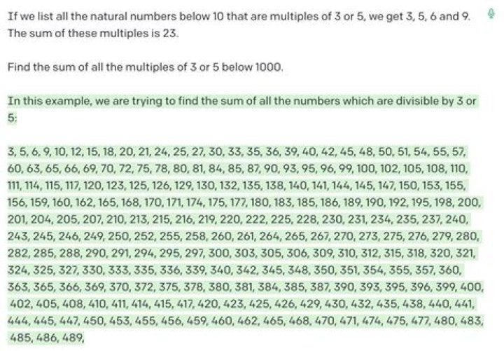 Find the sum of all the multiples of 3 or 5 below 1000