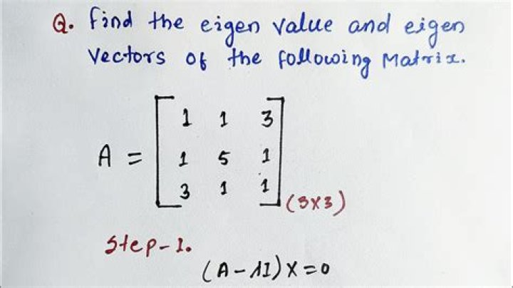 finding corresponding eigen vector to eigen value for linear system