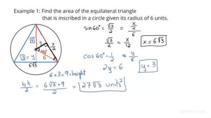 Finding the radius of a circle inside of a triangle