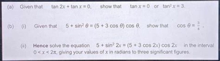 Given that $\tan 2x+\tan x=0$, show that $\tan x=0$