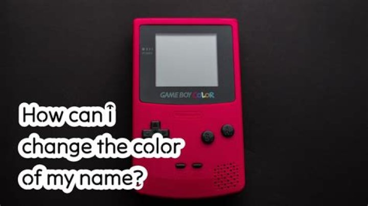 How can i change the color of my name?