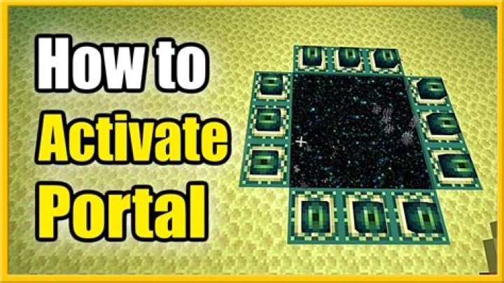 How do I activate an end portal?