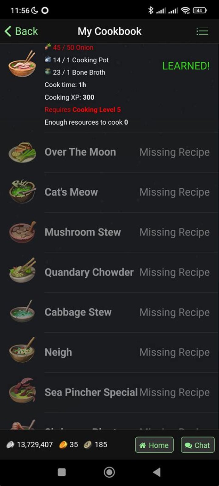 How do I learn recipes?