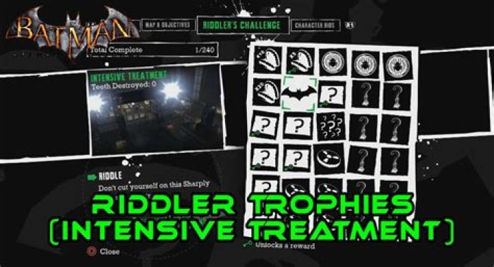 How to deal with riddler trophies