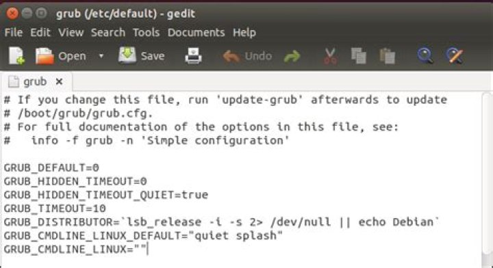 How to edit the GRUB file