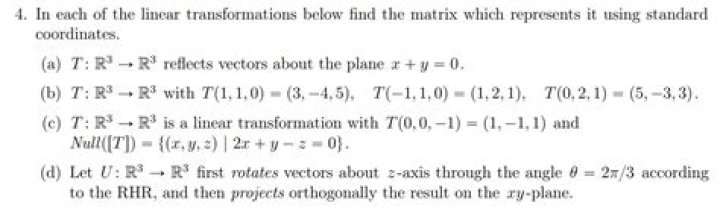 Linear transformation problem from R^4 to R^2