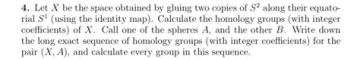 long exact sequence of homology groups