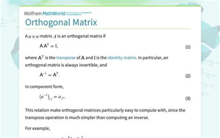Orthogonal matrix norm