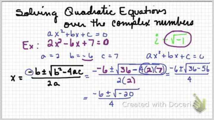 Quadratic formula for complex numbers