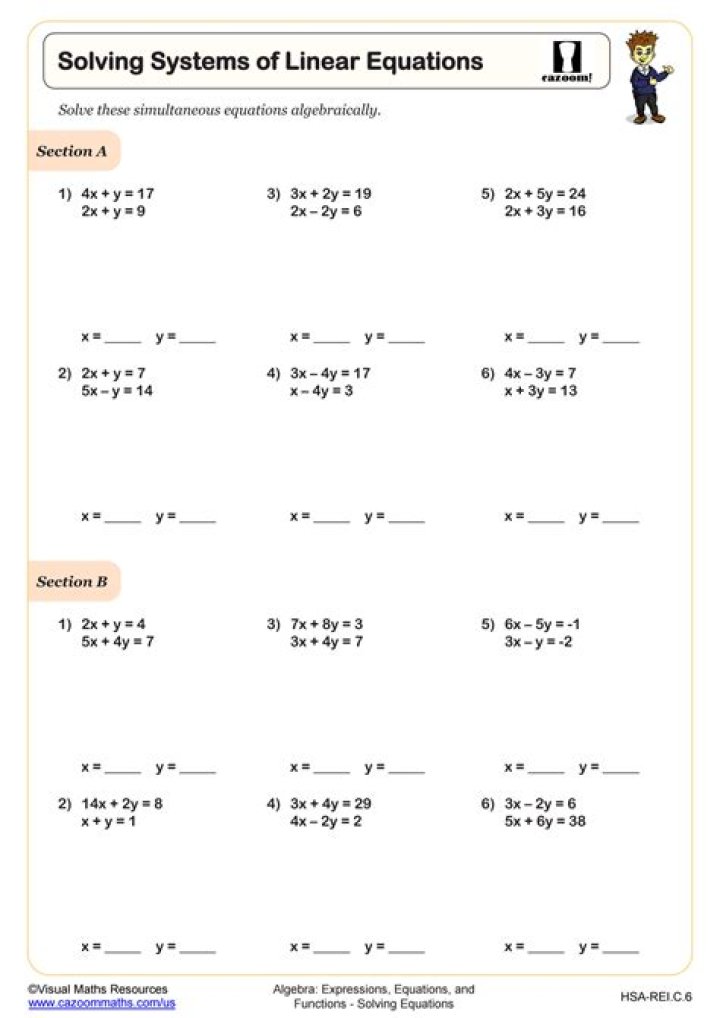 Question about solving systems of equations (Highschool level)
