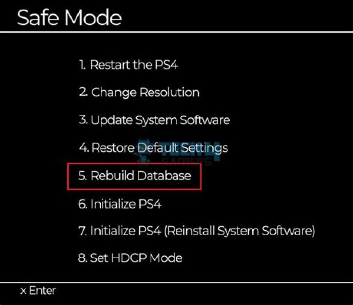 Rebuilding Database function in Playstation 3.