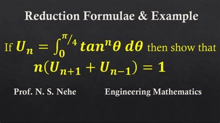 Reduction formula integration question from STEP