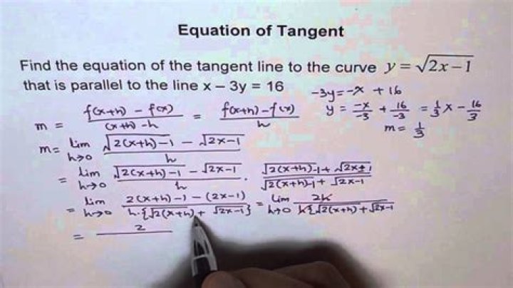 Tangent line parallel to another line