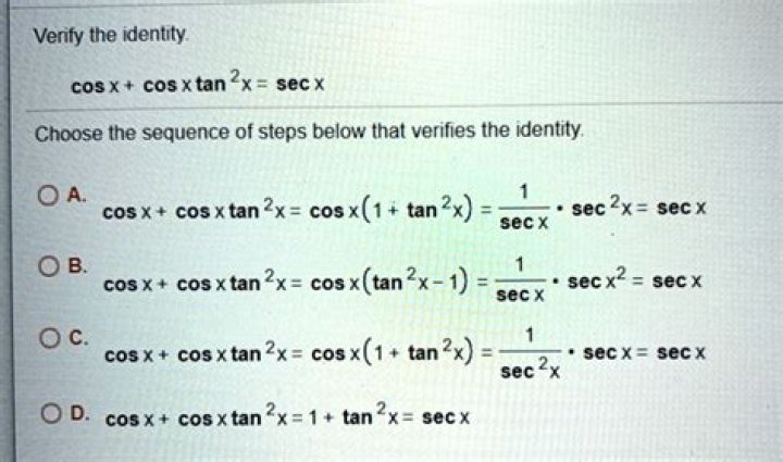 Trig identity $1+\tan x \tan 2x = \sec 2x.$