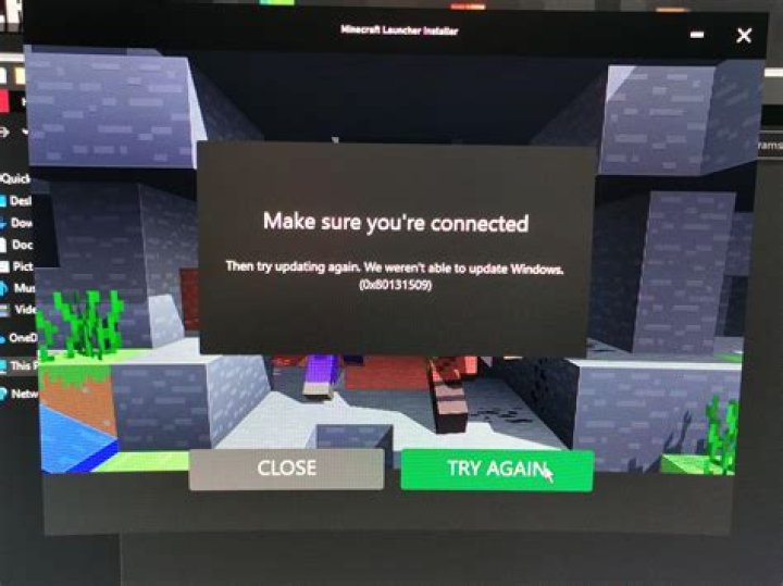 Unable to install Minecraft Java, error code 0x80131509