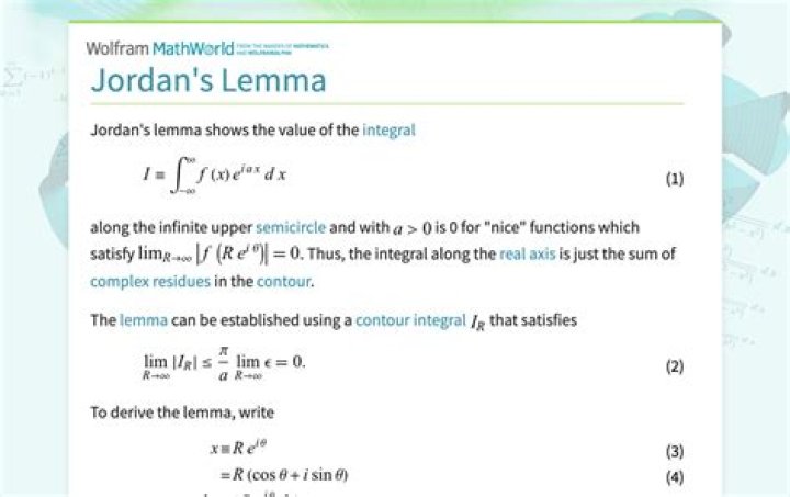 using Jordan's Lemma