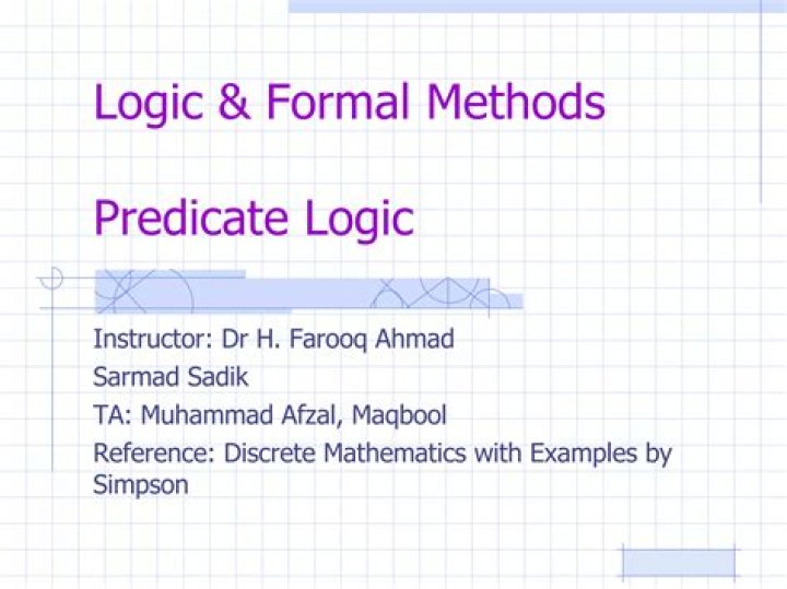 What is a formal definition of "predicate logic"?
