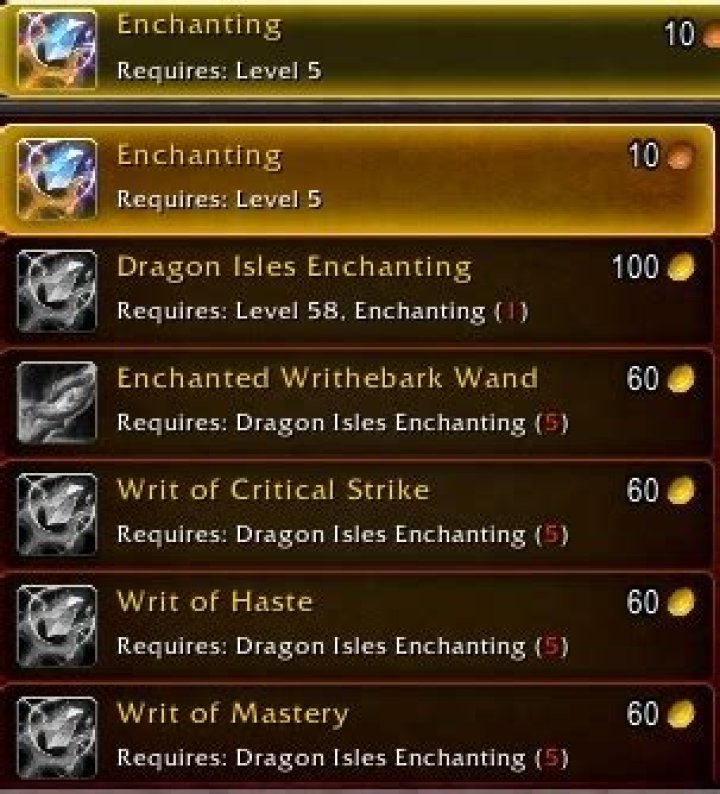 What items can I disenchant with an Enchanting skill of 450?
