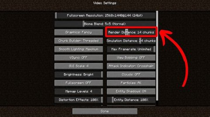 What kind of resources does the render distance in Minecraft mainly use?