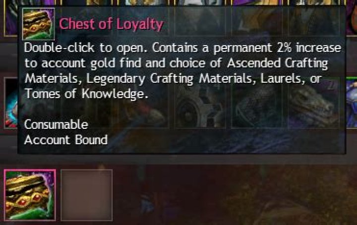 What should I pick from Chest of Loyalty?