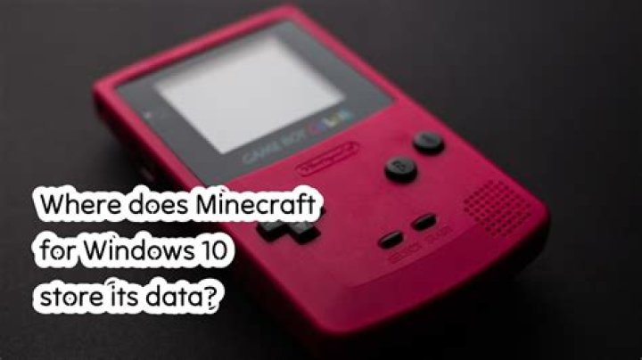 Where does Minecraft for Windows 10 store its data?