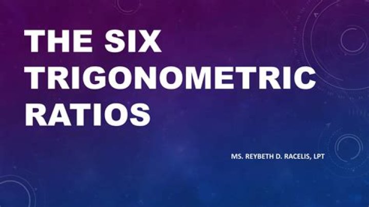 Why six Trigonometric Ratios