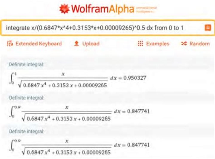 Wolfram Alpha wrong Integral